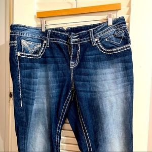 Vigoss womens embellished pocket jeans